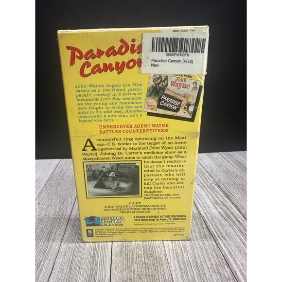 Paradise Canyon VHS Movie 1991 John Wayne - NEW SEALED! - Picture 2 of 6